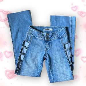 Y2k bedazzled low waisted jeans